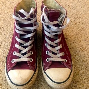 Converse Maroon high tops